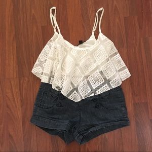 Material Girl Lace Crop Top